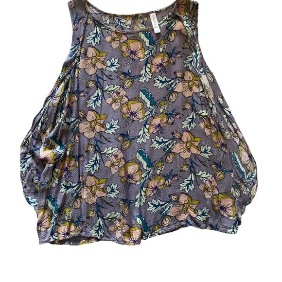 Xhilaration Boho light purple floral flowy tank top size M - Picture 3 of 7